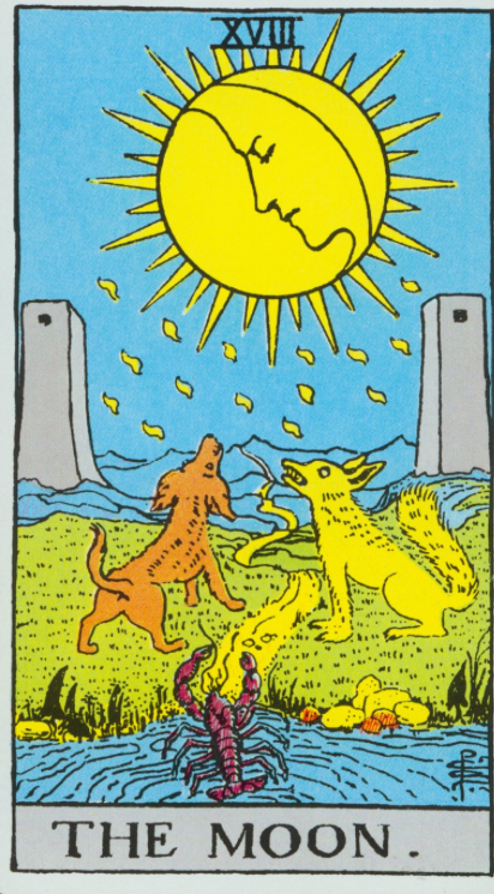 The Moon Tarot Card